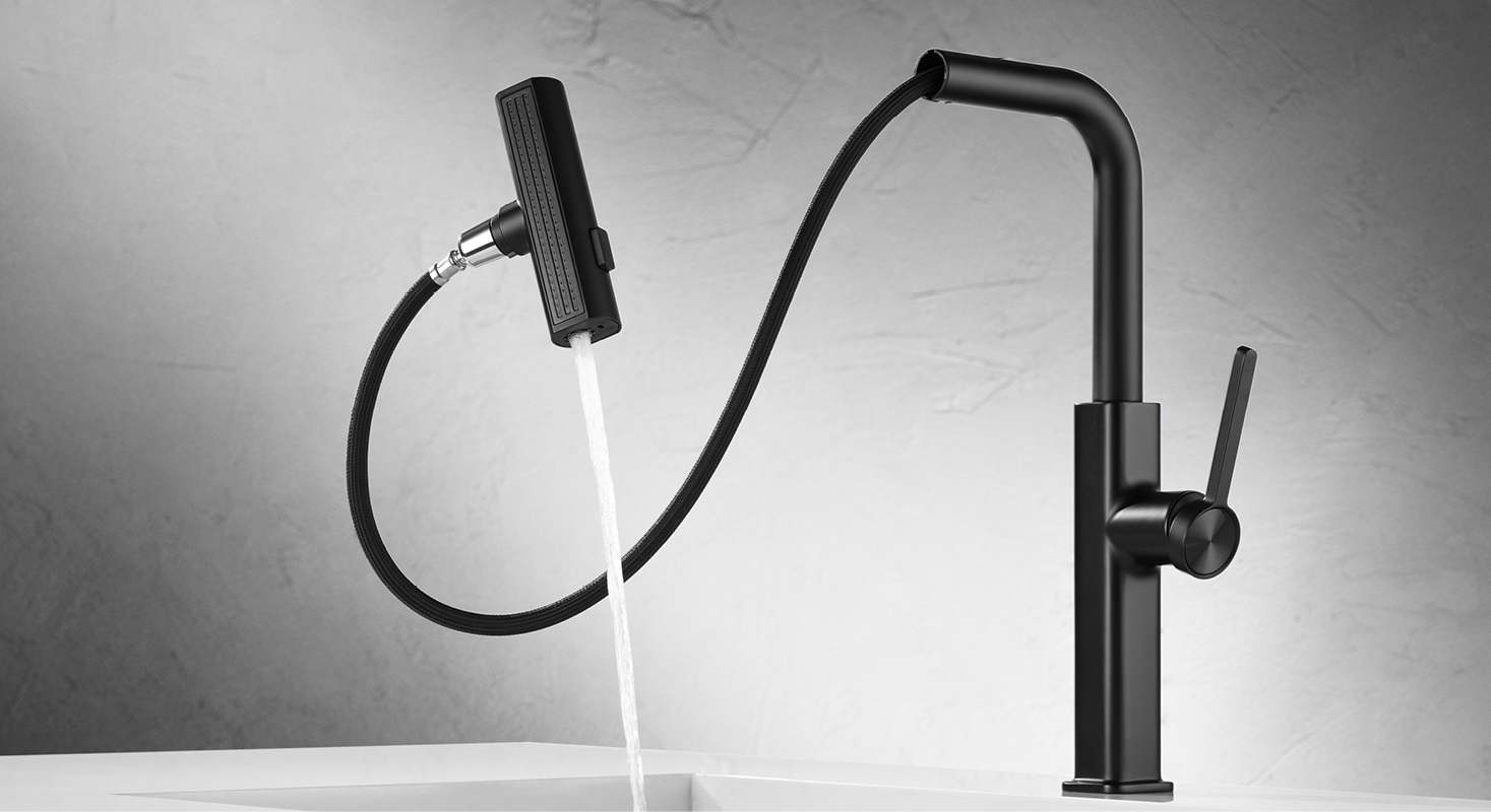 Sortez du robinet de cuisine