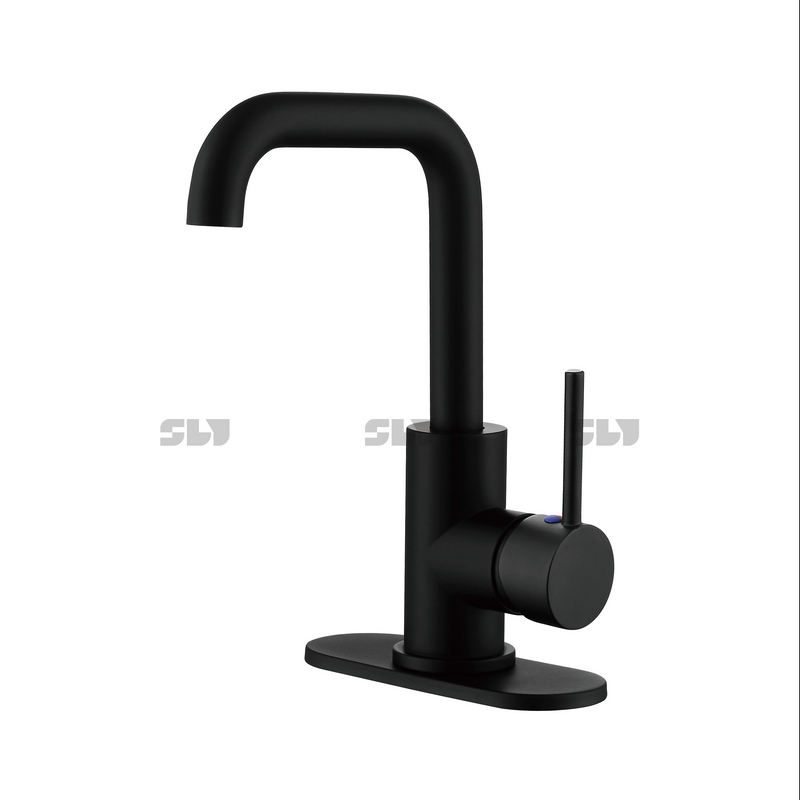 Robinet de salle de bain à trou de salle de salle de bain à trou unique en acier inoxydable