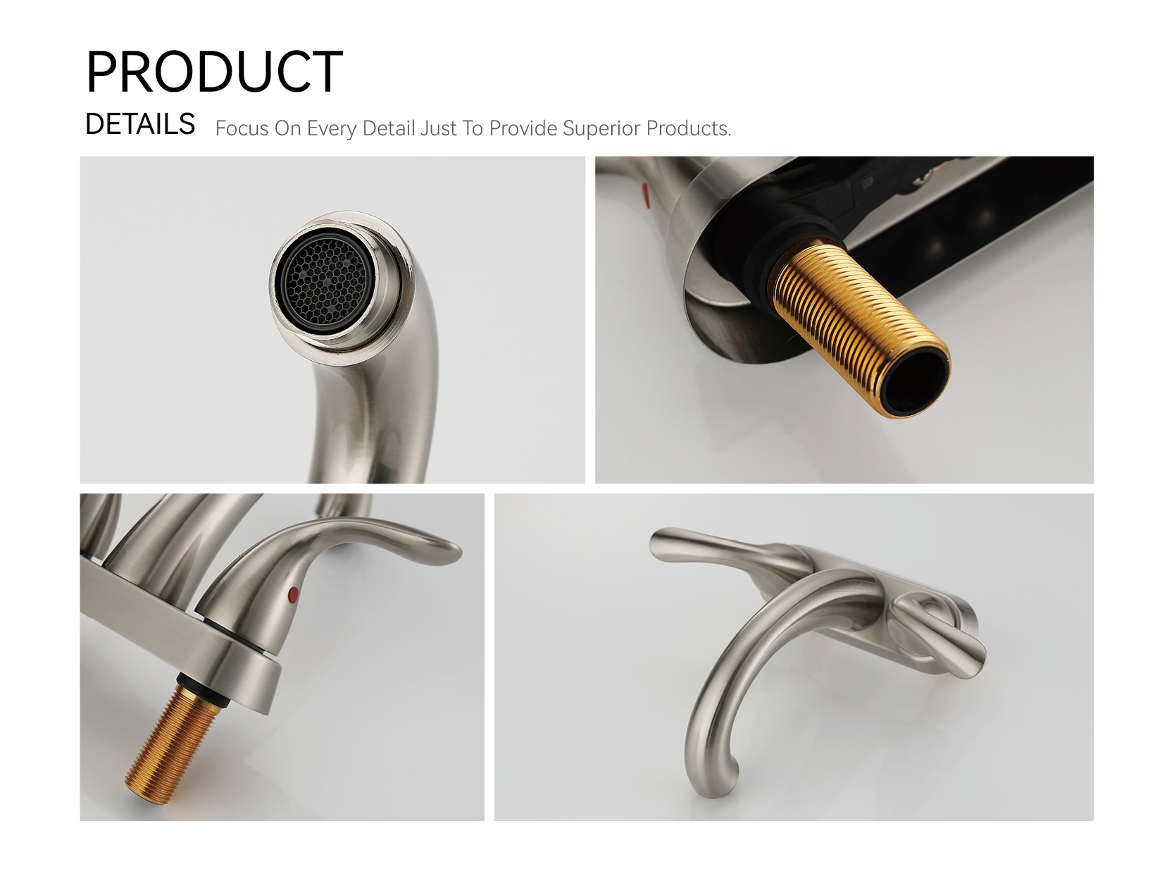 robinet de salle de bain en nickel bross&eacute;