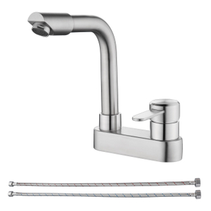 Robinet de lavabo à trou unique moderne brossé moderne