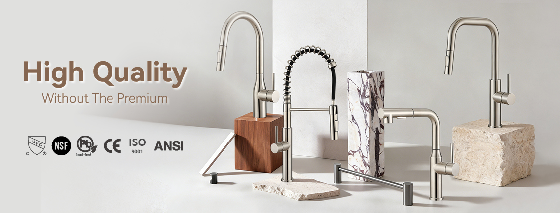 Robinet de cuisine en acier inoxydable 304